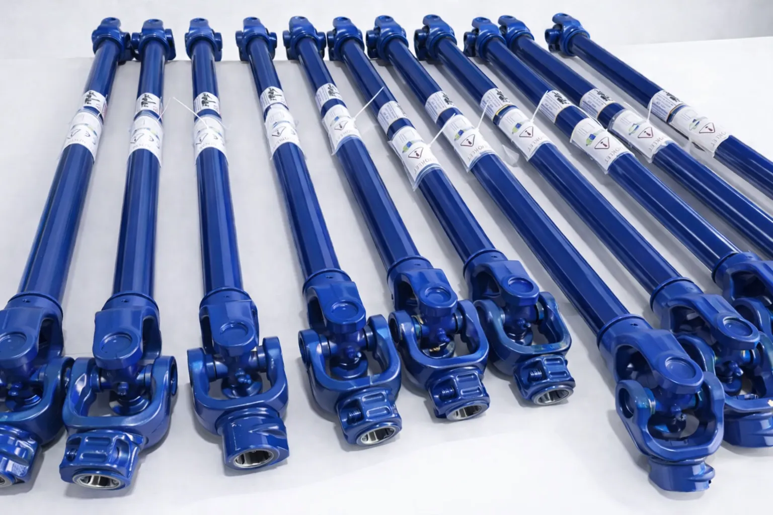 Detailed view of a splined PTO shaft yoke and clutch