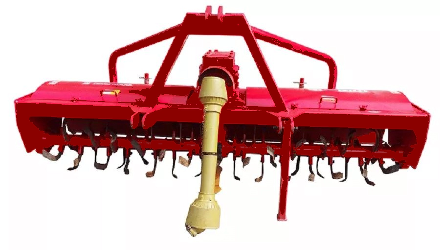 PTO Shaft driving heavy agricultural implement in field
